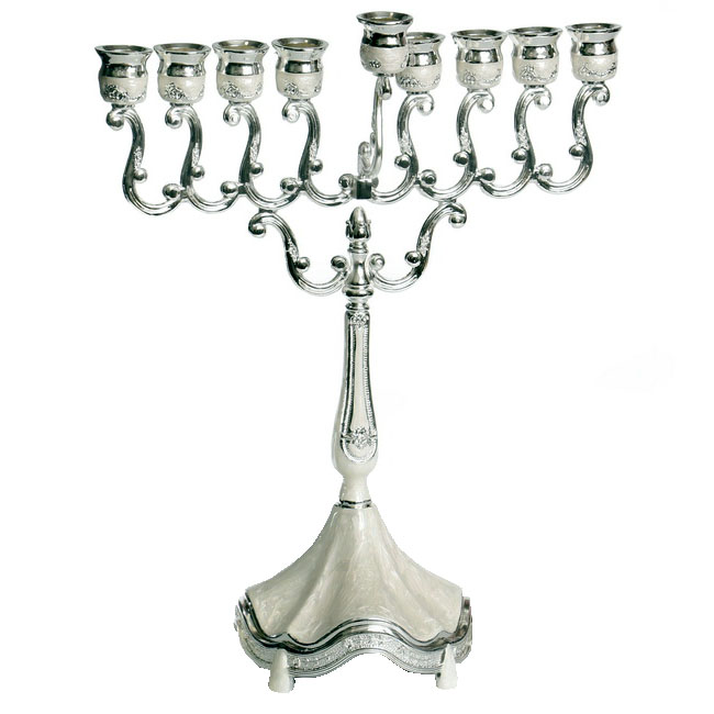 Silver Plated Small Hanukkah Menorah